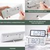 Digital LED Wall Clock With Date Temperature Humidity LCD Display Screen 12/24H Electric Alarm Clock For Bedrooms Office