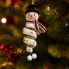 Winter Hobby Kit Crochet Doll Spiral Ornament DIY Kit, Holiday Craft Set with Snowman Pattern Soft Yarn, Beads, Christmas Tree Hanging for Window Wall