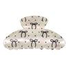 Hair Claw for Women Bow Print Hair Clip Pearlescent Texture Shark Hair Claw