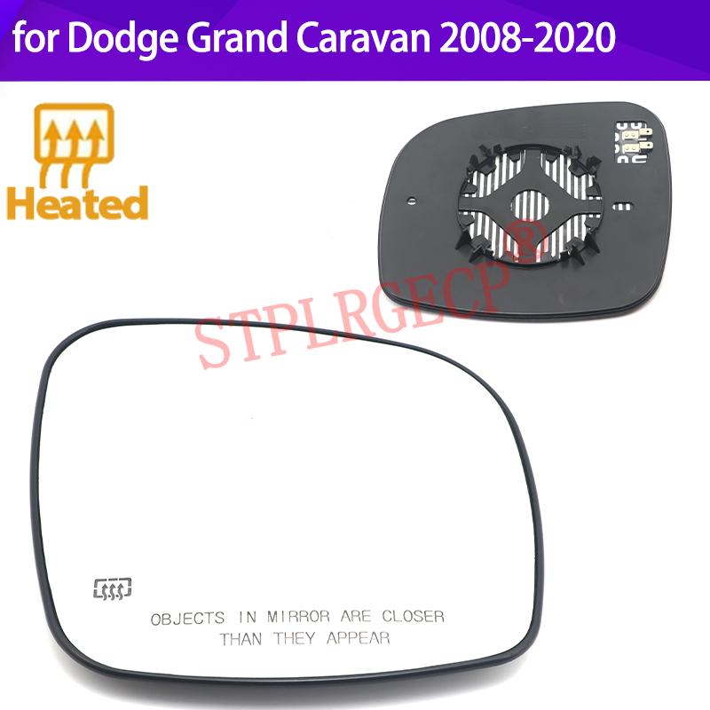 Stplrgecp Passenger Driver Side Left or Right Door Side Heated Wing Mirror Glass Lens for Dodge Grand Caravan 2008-2020