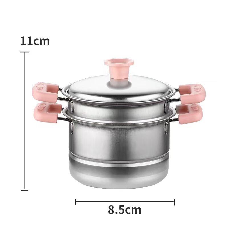 

Mr. Jane Pink Mini 304 Stainless Steel 2-Layer Steamer Pot