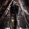 Glowing Hanging Ghost Prop Halloween Skeleton Ghost Decorations Spooky Halloween Hanging Skeleton Ghost for Outdoor Garden