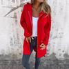 Women's Casual Zip Hooded Jacket Solid Color Autumn Winter