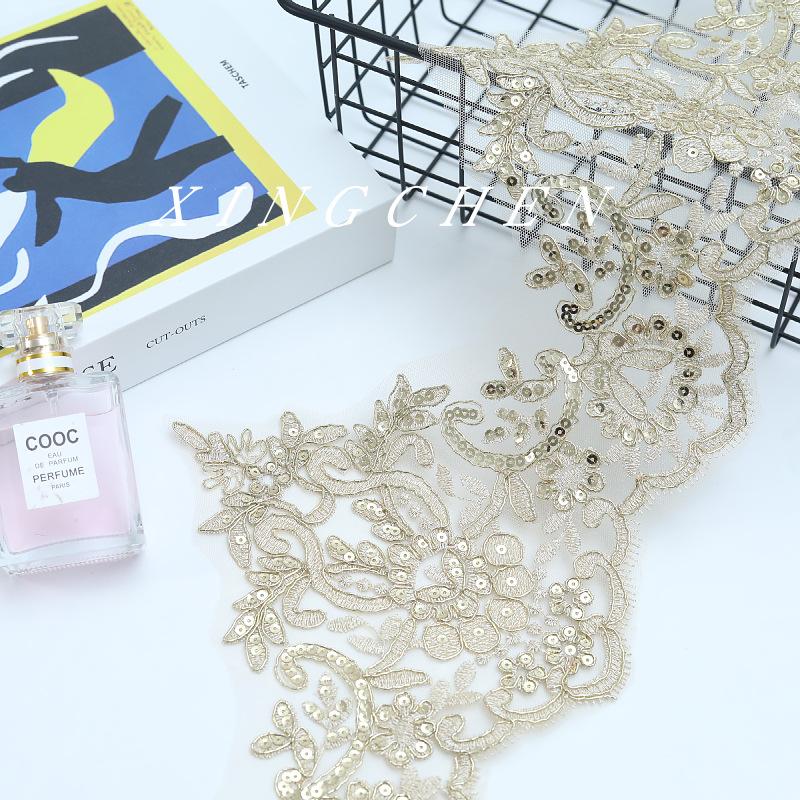20Cm Gold Car Bone Lace Bead Lace With Children'S Clothing Performance Clothes Dance Clothes Decorative Clothing Accessories