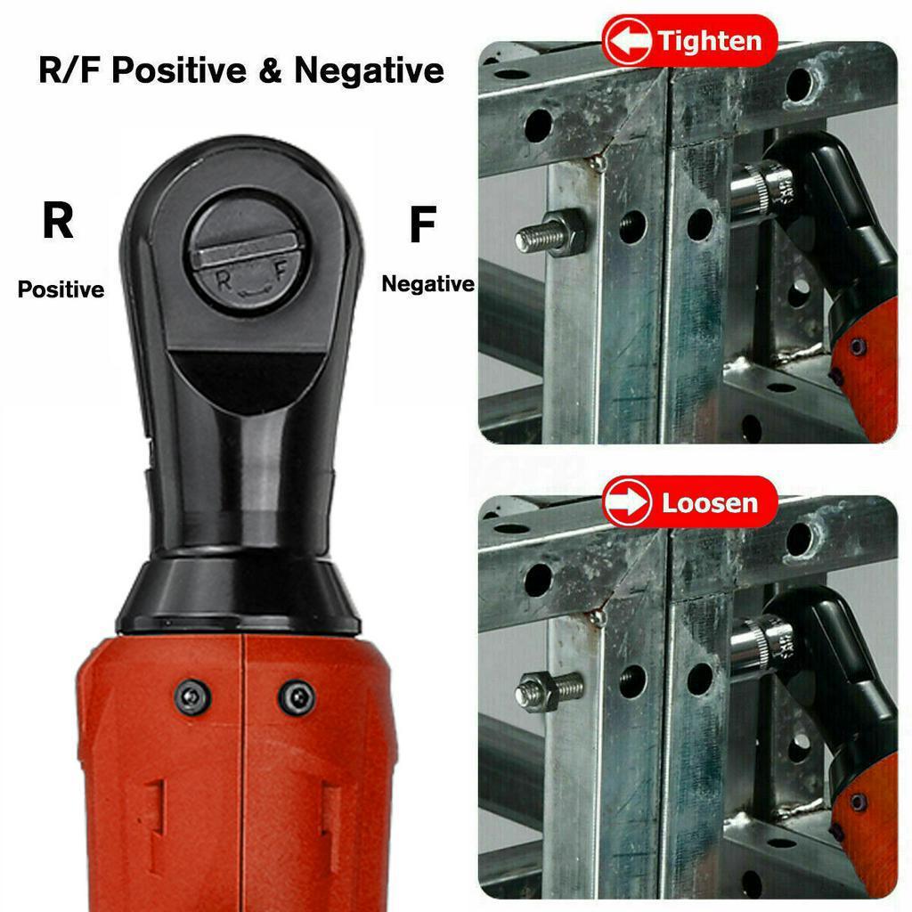 160N.m 100V-240V Rechargeable Right Angle Wrench With2 Battery Charger Kit Cordless Electric Wrench Ratchet Wrench Repair Tool