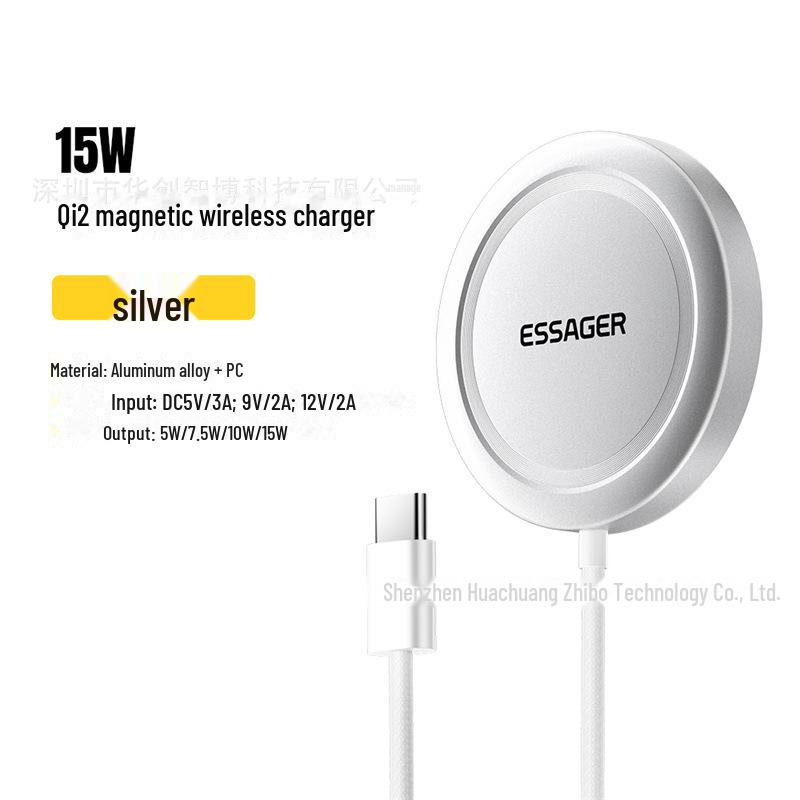 Essager Ai Shang Qi2 15W Magnetic Wireless Charger for Apple Phones, Earphones & Watch