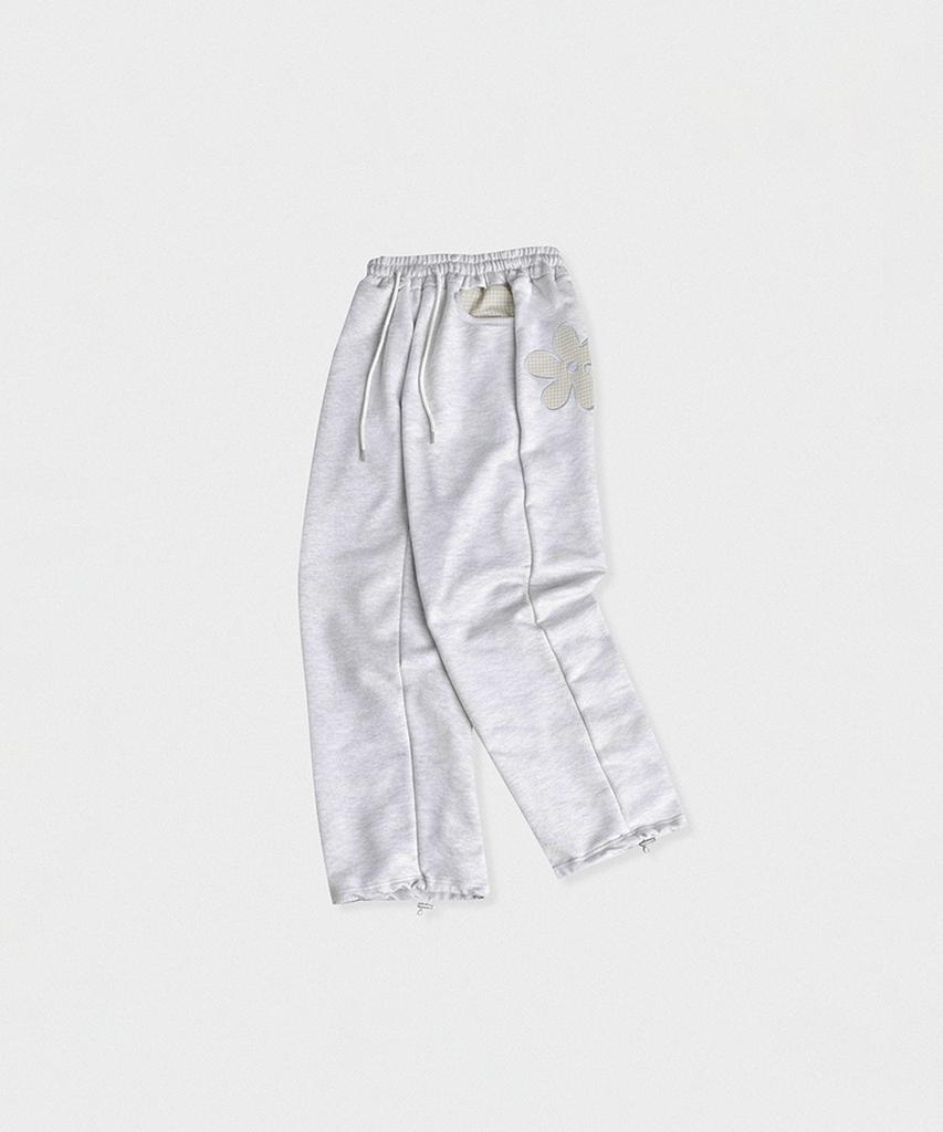 Mitayuseu Rear Point Sweatpants [White Melange]