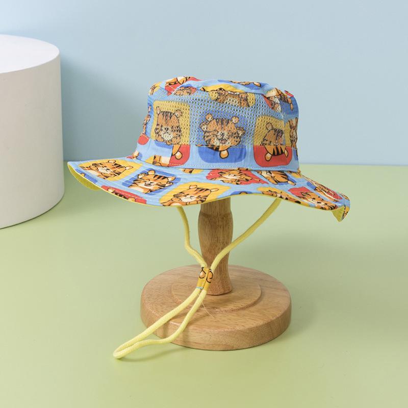 Verão Novo Malha Chapéus Balde Infantil Para Meninos Meninas Bonito Desenho Animado Chapéu de Sol Chapéu Panamá Protetor Solar Caminhada Pesca Chapéu Chapéu de Pescador