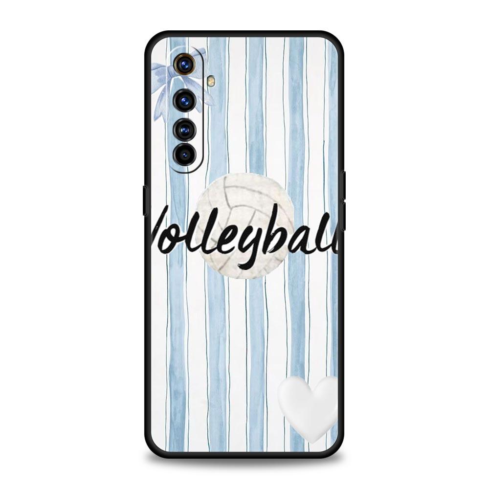 Soft TPU Case For Realme C67 C63 C55 C53 C25 C21 10 11 12 13 GT 2 3 5 Pro Plus 5G Shockproof Phone Cover Volleyball Painted Bags
