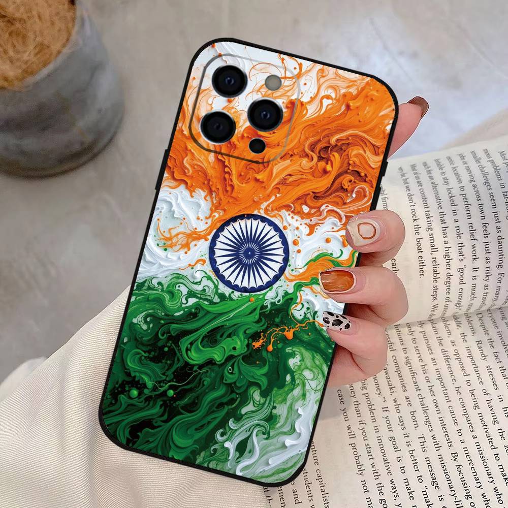 I-Indian N-National Emble Flag Phone Case Silicone Soft For IPhone 17 16 15 14 13 12 11 X XR Plus Pro Max Plus