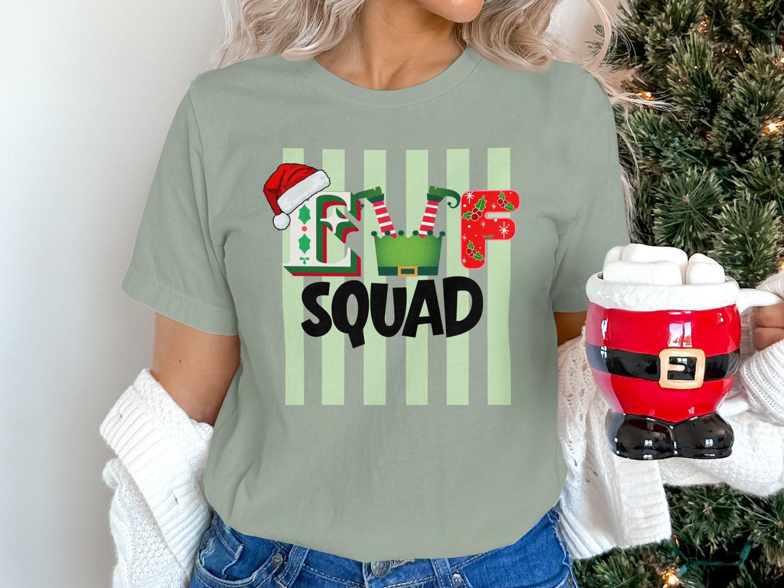 Elf Squad Christmas T-Shirt | Matching Family Holiday Apparel Tee 2XL