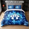 FC Zürich Design Bed Bedding Set 1 Duvet Cover + 2 Pillowcases Soft Breathable Household Bed Linens