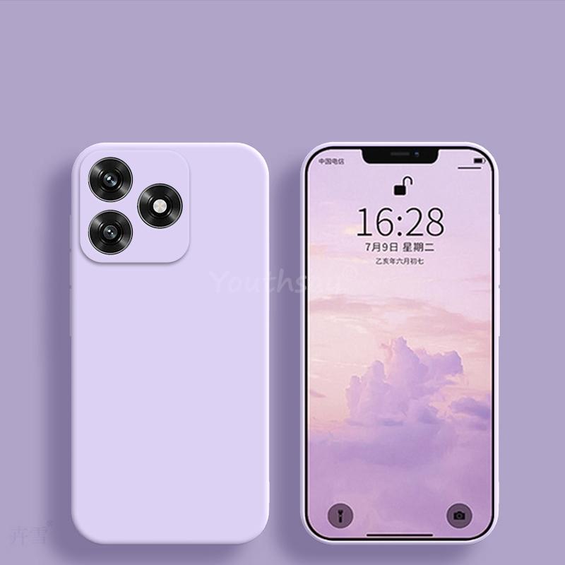 For Honor X5C Plus Case Liquid Silicone Plain Case Honor X5C Plus Cover Soft TPU Anti-drop Phone Protector Honor X5C Plus Cover