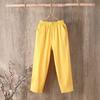 Women's Pants Loose Cotton Pants with Large Size Cotton Solid Color Casual Ladies Underwear