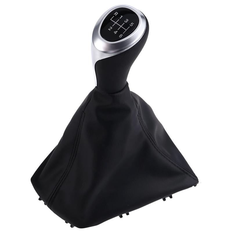 Samochodowa 6-biegowa manualna dźwignia zmiany biegów Gałka zmiany biegów z pyłoszczelnym mieszekiem ze skóry PU Do BMW Serii 1 3 F20 F30 2011-2016-A87Q