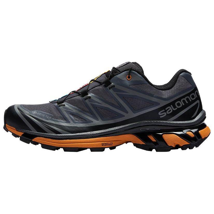 SALOMON Xt-6 Gtx Utility Leather Slip-Resistant Durable Low-Top Outdoor Functional Shoes Unisex Shoes Black 417054