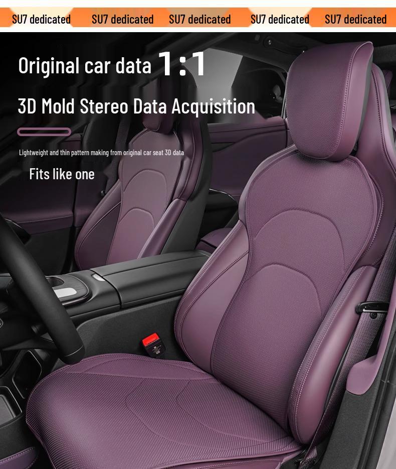 Four Seasons Universal Napa Leather Seat Cover for Xiaomi SU7 - Breathable Protective Cushion Accessory