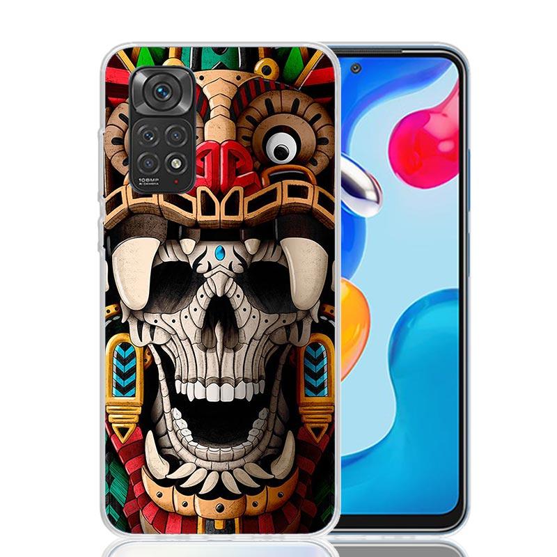 Mayan Stone Totem Pole Phone Case For Xiaomi Redmi Note 15 14 13 12S 12 Pro Plus 11S 11E 11 11T 10S 10 Art Soft Pattern Cover Re