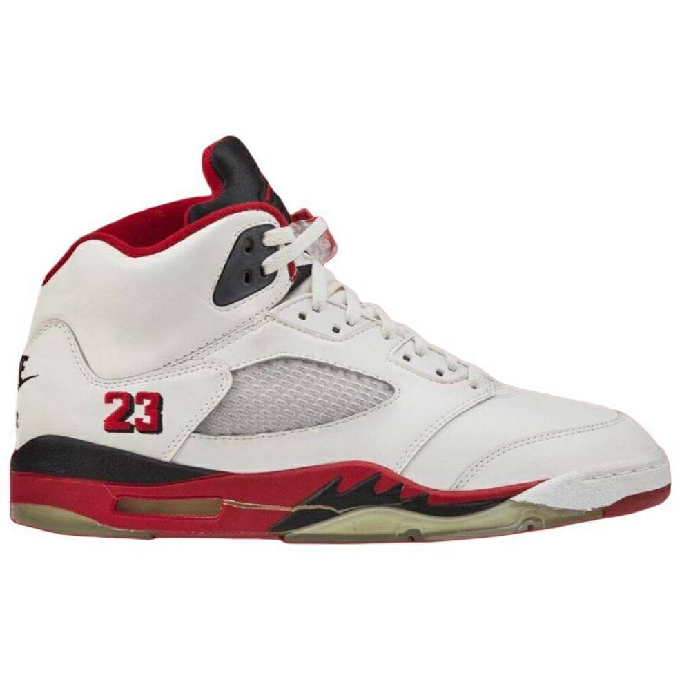 Air Jordan 5 Retro Fire Red 2025 Unisex Sneakers Hvit Svart HQ7978-101