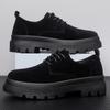 Autumn retro lace-up shoes heightened British style low-top platform shoes