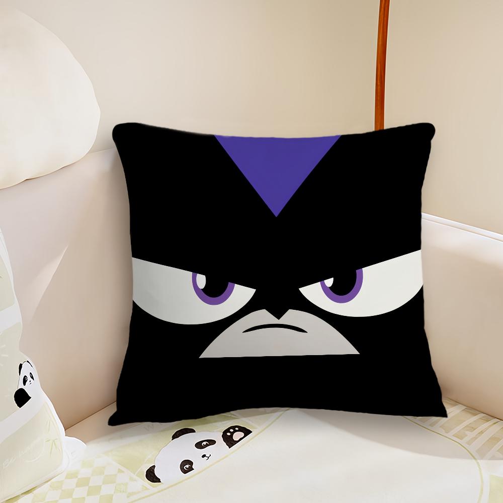 Cartoon TTeen Titans Face cushion cover Pillow Case Plush Fabric Soft Double Sided Print Sofa Cushion Cover Throw Pillow Covers