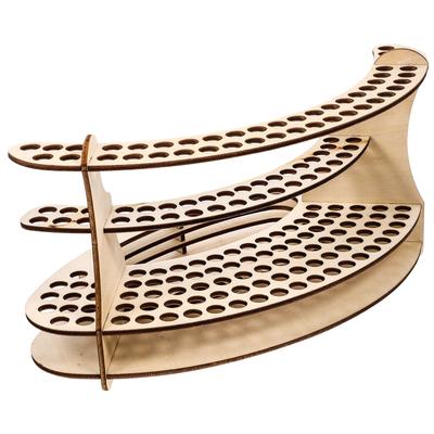 DIY Wooden Pen Holder Desk Stationery Organizer Makeup Slots Rack For Office Organizers Organization School