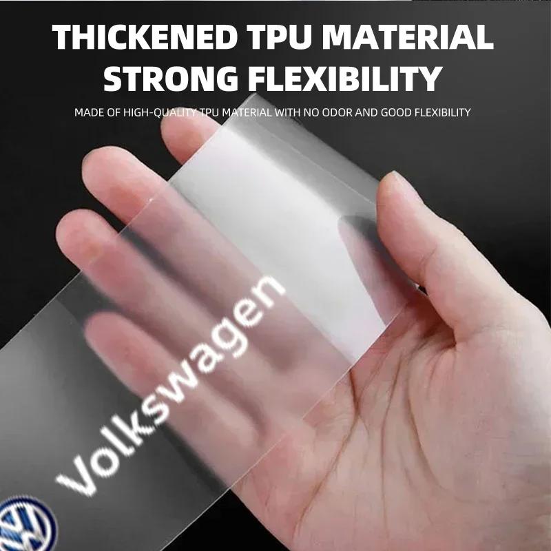 For Volkswagen JA6AHub Caps 4pcs Car Scratchproof Car Threshold Transparent Sticker For Volkswagen VW Golf Polo 4 5 6 Passat B5 B6 B7 CC Jetta Tigu