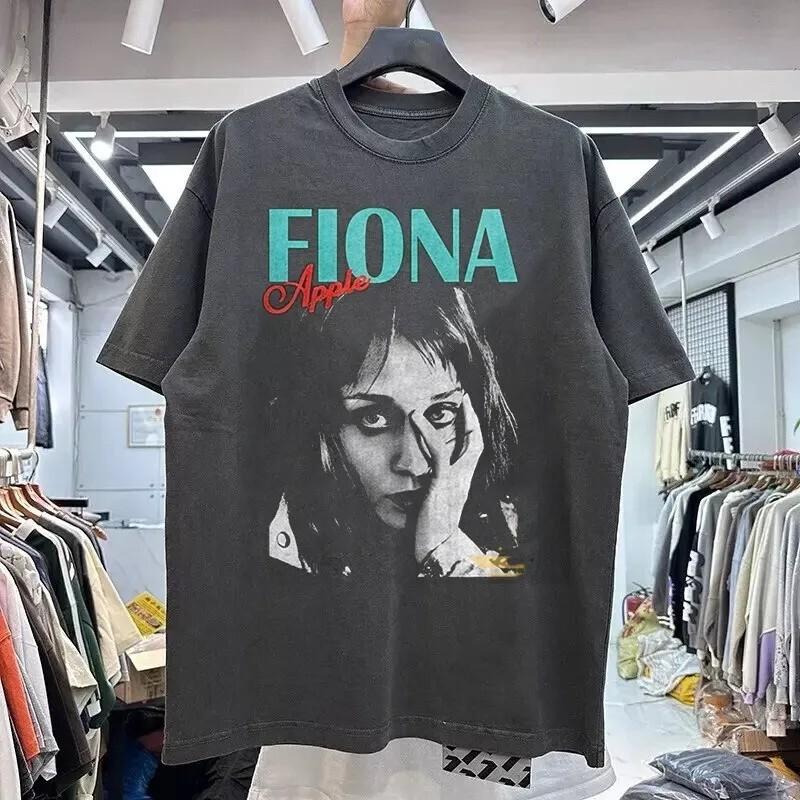 Teen Boys' Cotton T-shirt Summer Casual Graphic Tee Short Sleeve Fiona Apple Charcoal short sleeve T shirt 90s Men WOmen tee Unisex S-5XL