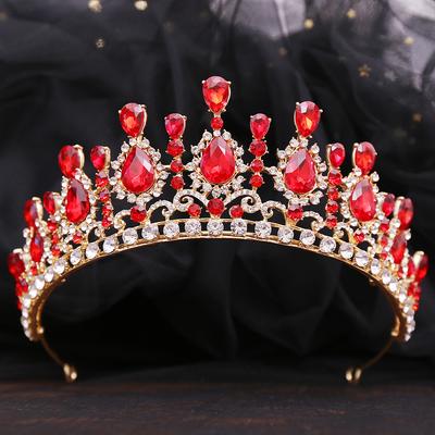 Coroana Mireasa Baroca Drop Diamond Princess Crown Performance Aniversare Tiara Accesorii Rochie Mireasa