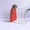 Baltas 10 vietų kepurių stovas Geležinis kepurių ekspozicinis laisvai pastatomas kepuraičių stovas parduotuvių savininkams,