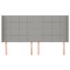 VidaXL Headboard with Ears Light Grey 163x16x118-128 Cm Fabric3119586