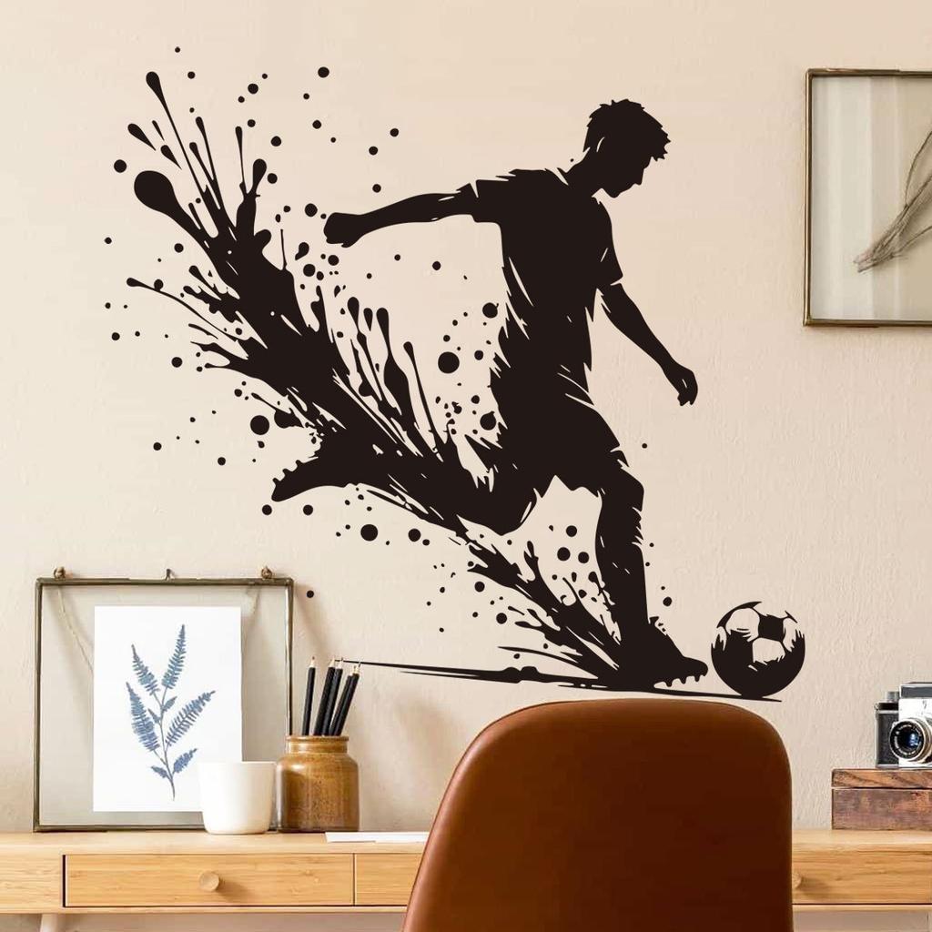 2026 World Cup Football Soccer Wall Sticker for Boys Self-Adhesive Removable Kids Room Bedroom Fan Sports Decor
