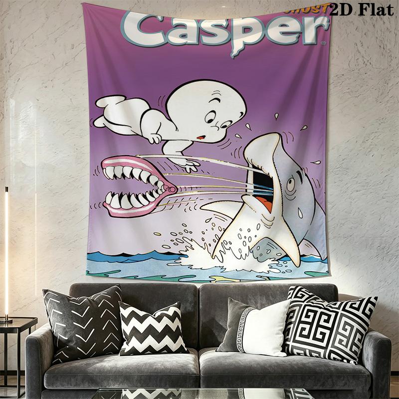 Casper Ghost Pattern Home Decor Tapestry, Wall Hanging, Decorative RV Wall Cloth.NGT0928382