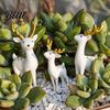 Mini Elk Statue Cute Woodland Dashboard Pcs 3 for Car Deer Figurines Animal Decoration Miniature Creative Gift Lovers Reindeer