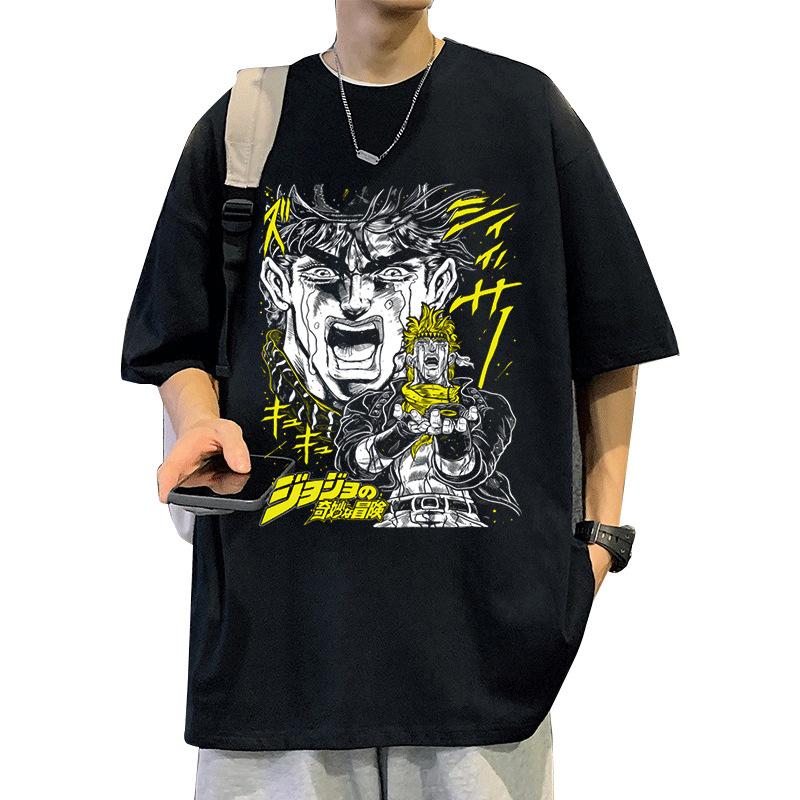 Vinegar Double Jojos Bizarre Adventure Anime Trend Tshirt Cotton Graphic Tee Unisex Unisex Summer Streetwear