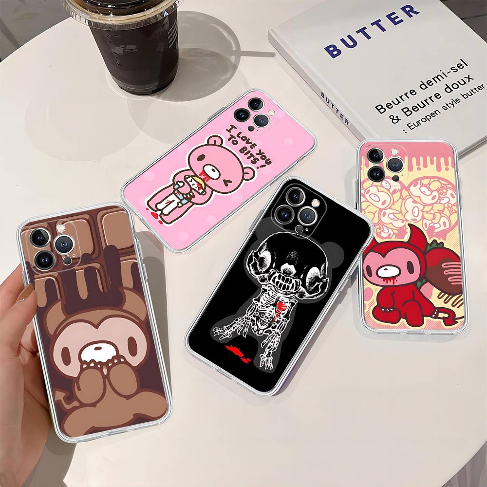 Popular Kawaii G-gloomyS Bears Transparent Phone Case For IPhone 17 Air 16 Pro Max 15 14 13 12 11Plus Shockproof Cover