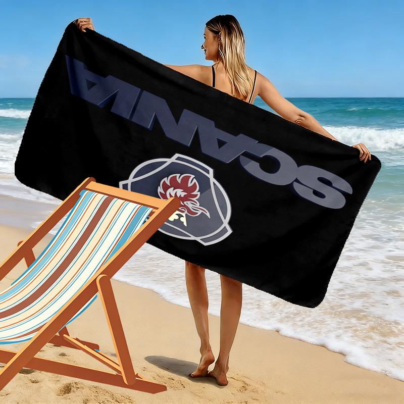Scania 2D Flat Print Beach Towel, Large Soft Quick Dry Towel for Beach Camping SwimmingDSTJ0925458
