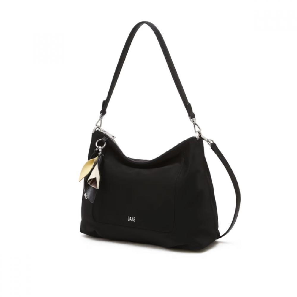 Daks Misty Flower Black Flower Charm Nylon Shoulder Bag Dcba6f527bk