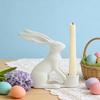 Easter Bunny Candle Holder Rabbit Taper Candle Stand Candlestick Table Centerpiece Spring Easter Holiday Party Desktop Decoration Ornament