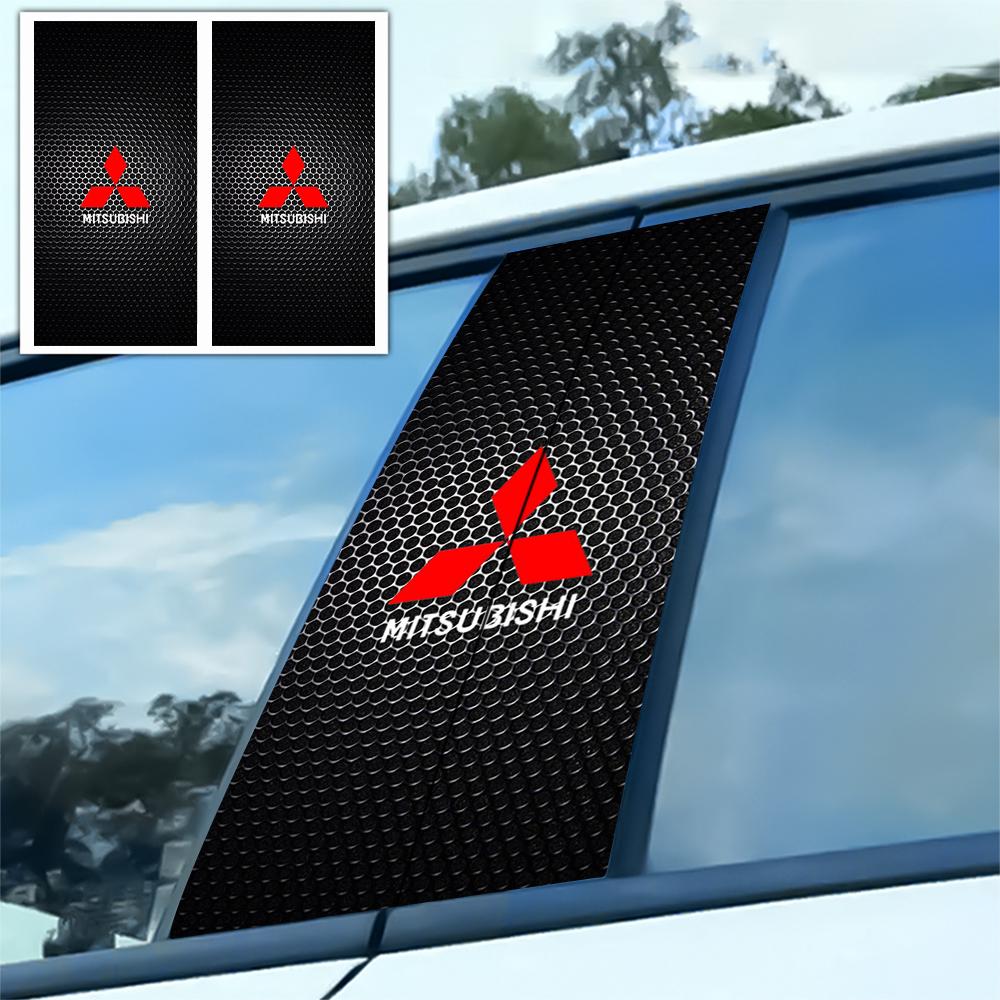 Auto B-Säulen Dekoration Mittelständer Abdeckung Aufkleber Decals Zubehör Für Mitsubishi 9 Ralliart EX L200 Colt Outlander Pajero