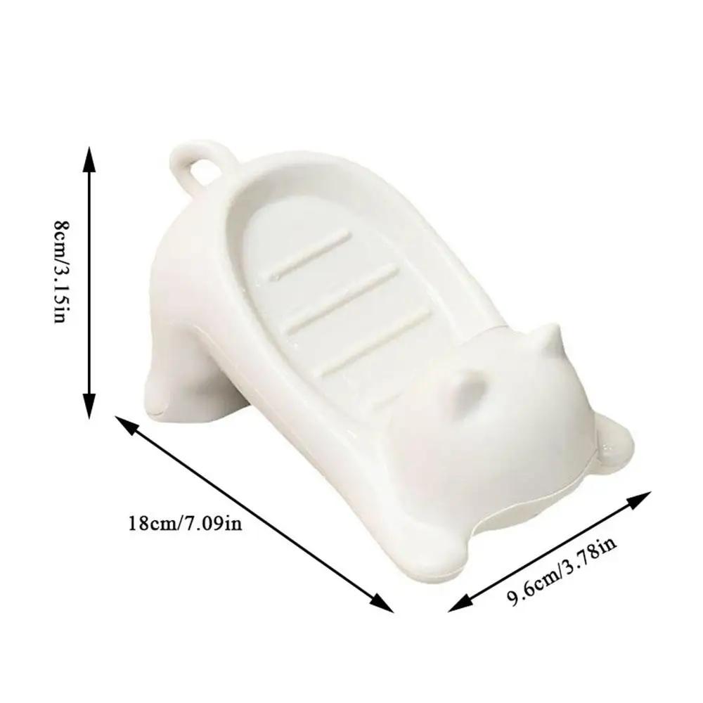 Creative Cat-Shaped Portable Sponge Soap Bar Container Home Soap Expiration Date Warning for Soap Trays Kitchen Storage Rac