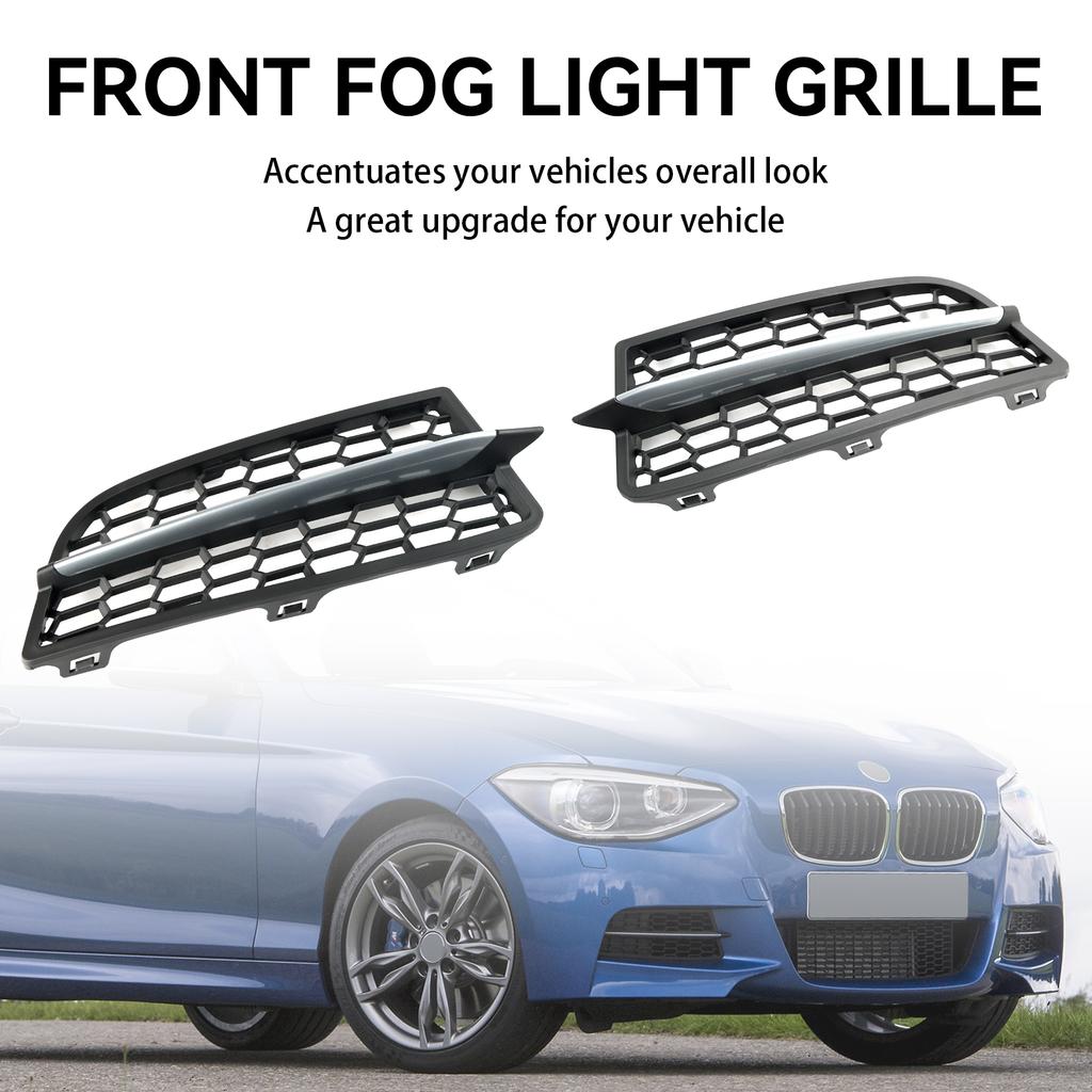 2 STÜCK Stoßstange Nebelscheinwerfer Abdeckung Blende Grill Gitter Passform BMW F20 F21 2011-2015 M