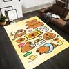 Cute Cartoon Brown Bears Pattern Carpet with Yellow Background Suitable for Use As an Anti-slip for Living Room Bedroom Sofas