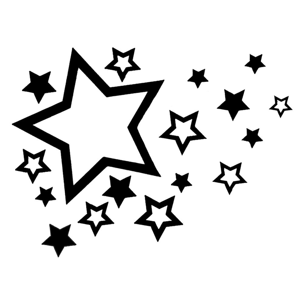 16*12CM Fashion Shooting Stars Styling Vinyl Car Sticker Bumper Decorate Car Styling Decorative Accessories