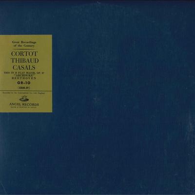 Płyta LP ALFRED CORTOT, JACQUES THIBAUD, PAB - Beethoven: Trio fortepianowe nr. 7 In B Fl GR10 ANGEL - Japonia Klasyczny