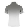 Gradient Color Summer Short Sleeved Lapel Button Men's Casual Top