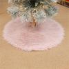Colorful Christmas Tree Skirt Comfortable Plush Mat Stylish Tree Base Dress Holiday Decoration for Home and Office