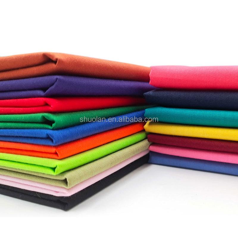 Plain Dyed Material Cotton Blend Fabric for Dress Shirts Garments 100% Cotton Fabric
