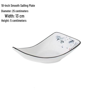 Chinese Irregular Ceramic Dinner Plate
