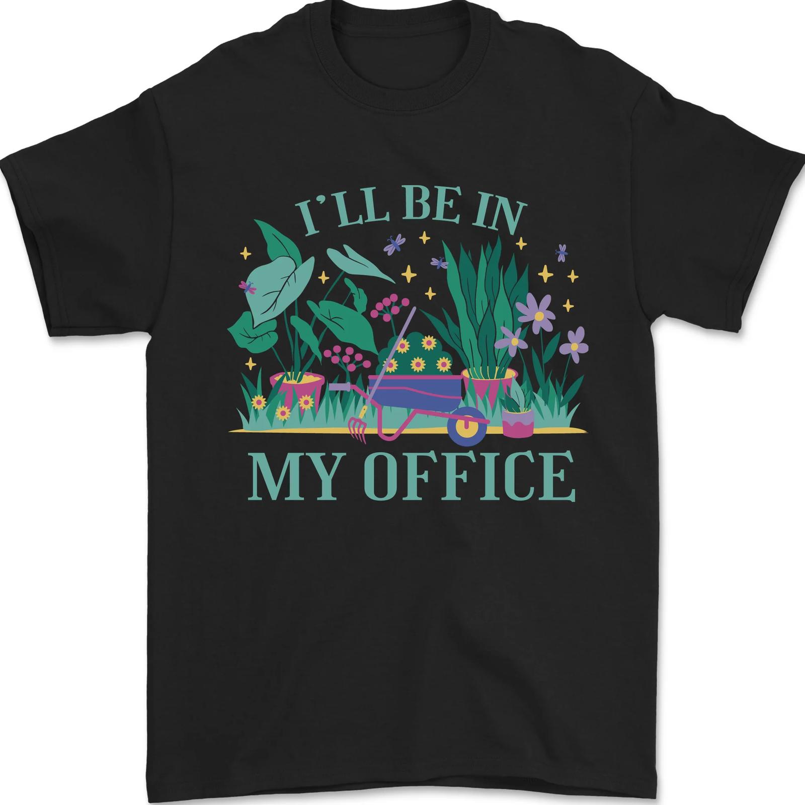 Funny gardener gardening garden plants men s 100% cotton t-shirt- L